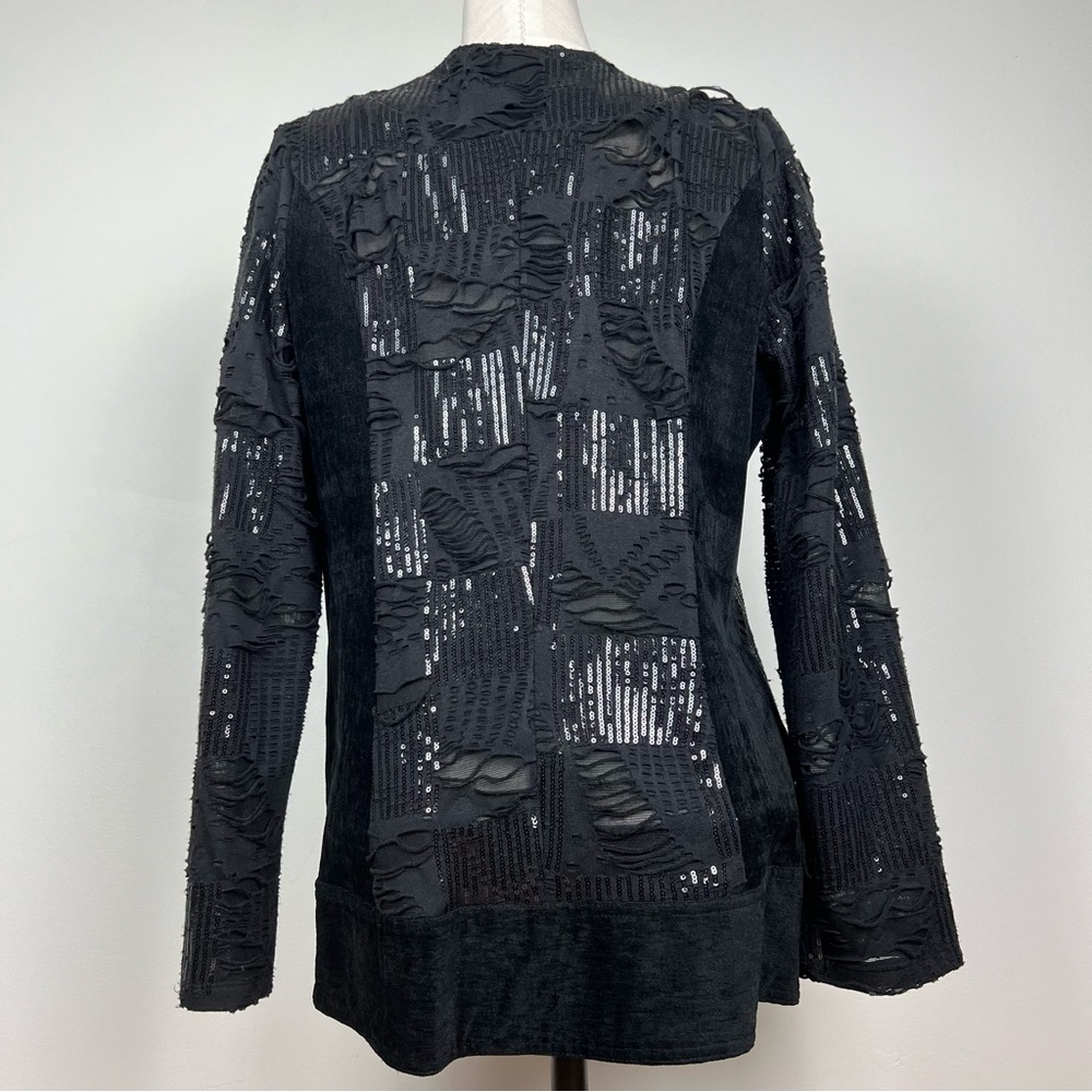 Tesoro Moda Distressed Suede Blazer Jacket - Picture 13 of 16